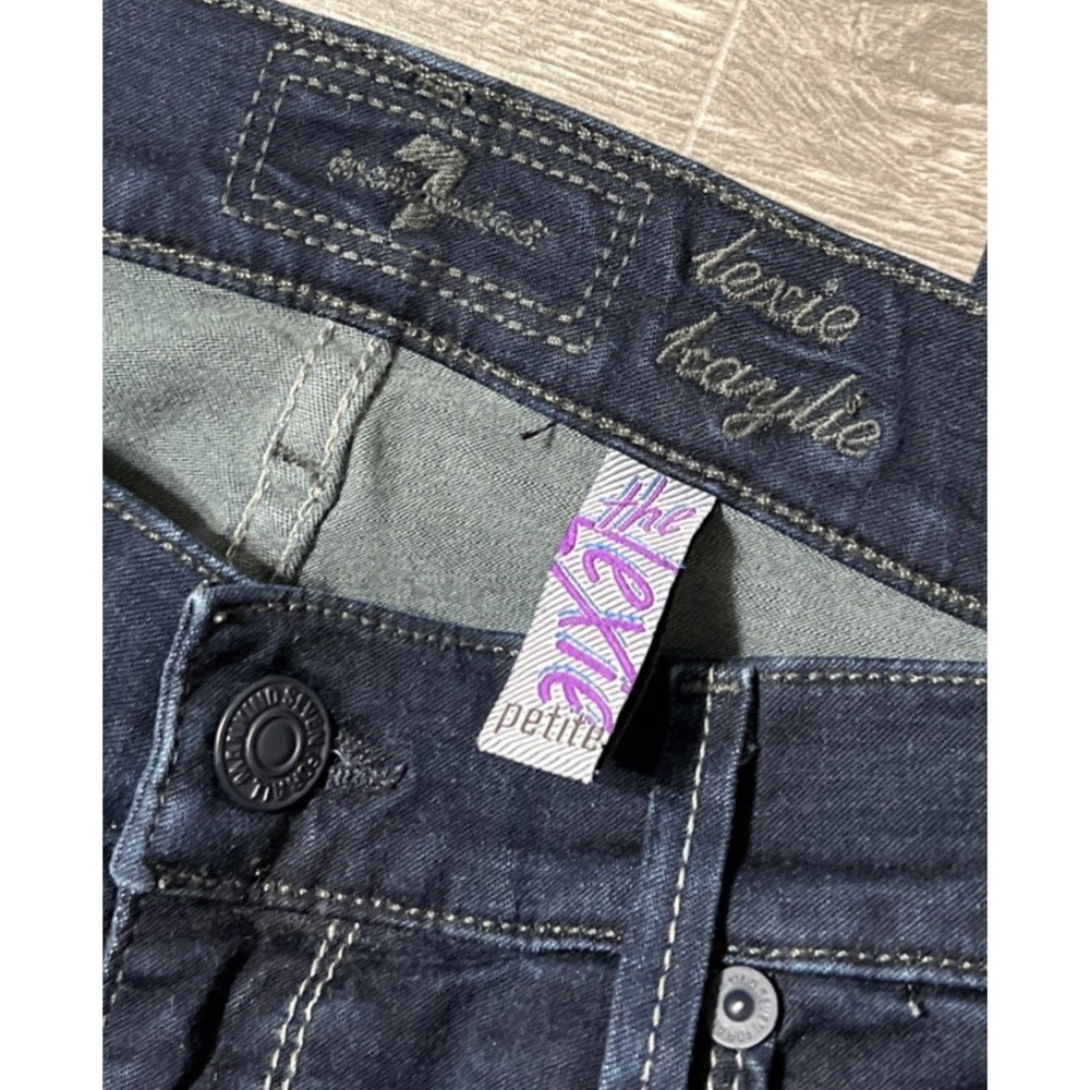 7 For All Mankind Women's Lexie Kaylie Petite Boot Low‎ Rise USA Jeans SZ 29x33 - Picture 3 of 10
